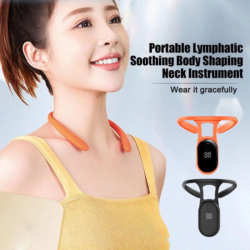 Ultrasonic Lymphatic Soothing Neck Massager Instrument